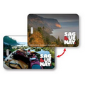 Lenticular Luggage Tag .040 (2.625" x 4.06") Full Color Custom Flip Imprint on front / Clear Pocket